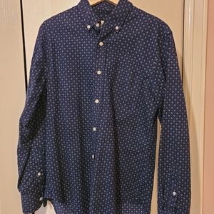 Navy Pattern button down